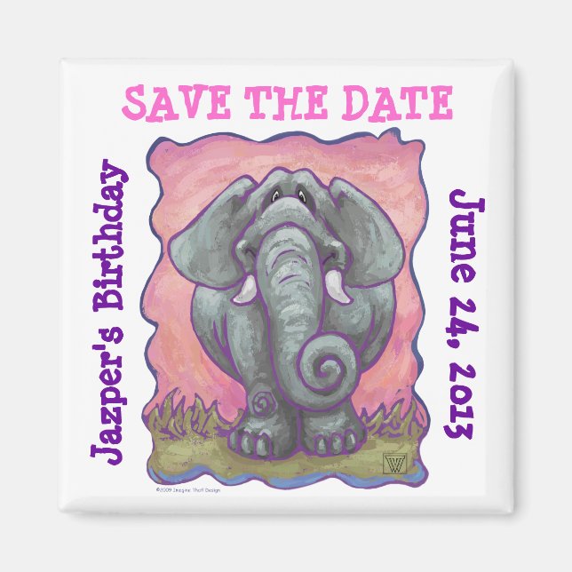 Elephant Party Centre Magnet (Front)