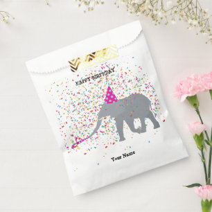 Elephant Partying - Animals at Birthday Party  Favour Bag
