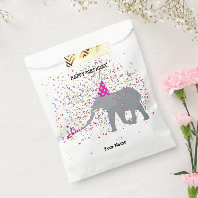 Elephant Partying - Animals at Birthday Party  Favour Bag (Sealed)