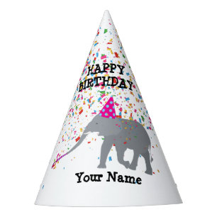 Elephant Partying - Animals at Birthday Party  Hat