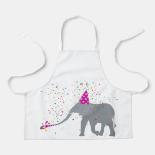 Elephant Partying - Animals Having a Party Apron