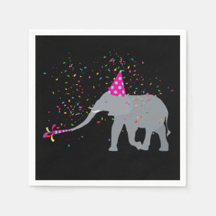 Elephant Partying - Animals Having a Party Napkin