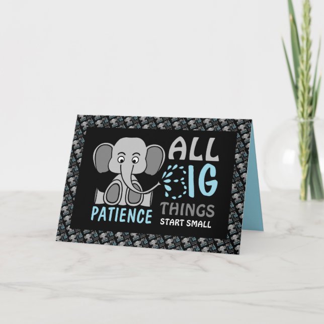 Elephant Patience Card (Front)