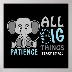 Elephant Patience Poster