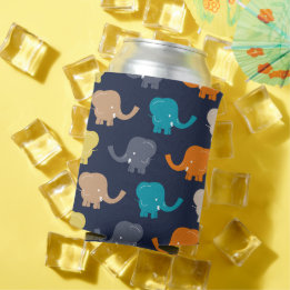 Elephant Pattern Can Cooler