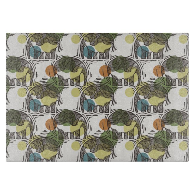 Elephant Pattern Cutting Board (Front)