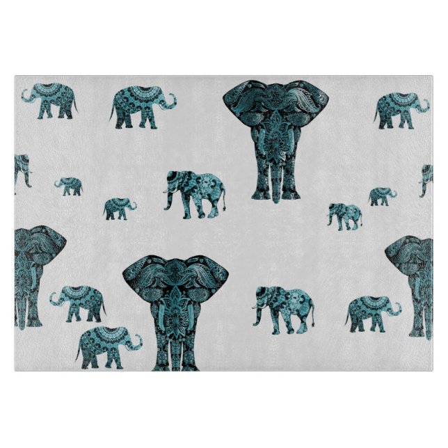Elephant Pattern Cutting Board (Front)