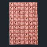 Elephant Pattern Pink Red Tea Towel<br><div class="desc">Decorate your kitchen with this cool towel. Makes a great housewarming,  birthday  or wedding gift! 
You can customise it and add text too.
Check my shop for lots more colours and patterns!</div>
