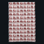 Elephant Pattern Pink Tea Towel<br><div class="desc">Decorate your kitchen with this cool towel. Makes a great housewarming,  birthday  or wedding gift! 
You can customise it and add text too.
Check my shop for lots more colours and patterns!</div>