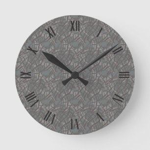 Elephant Pattern Round Clock