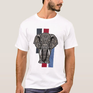 Elephant Pattern T-Shirt