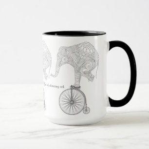 Elephant Penny Farthing Bicycle Balance Mug