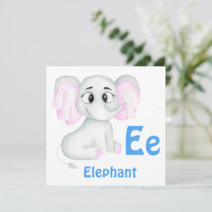 Elephant personalise ABC: Letter E - Add Your Name