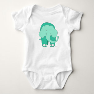 Elephant Personalised  Baby Bodysuit