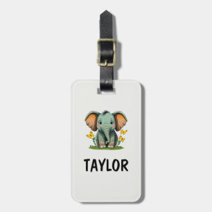 Elephant Personalised Colourful Bag Backpack Luggage Tag