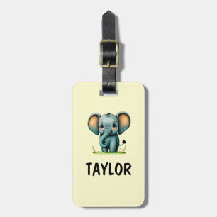 Elephant Personalised Colourful Bag Backpack Luggage Tag