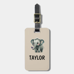 Elephant Personalised Colourful Bag Backpack Luggage Tag