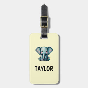Elephant Personalised Colourful Bag Backpack Luggage Tag