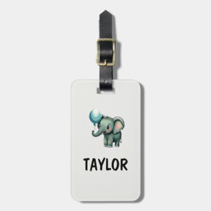 Elephant Personalised Colourful Bag Backpack Luggage Tag