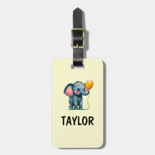 Elephant Personalised Colourful Bag Backpack Luggage Tag