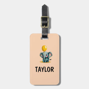 Elephant Personalised Colourful Bag Backpack Luggage Tag