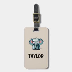 Elephant Personalised Colourful Bag Backpack Luggage Tag