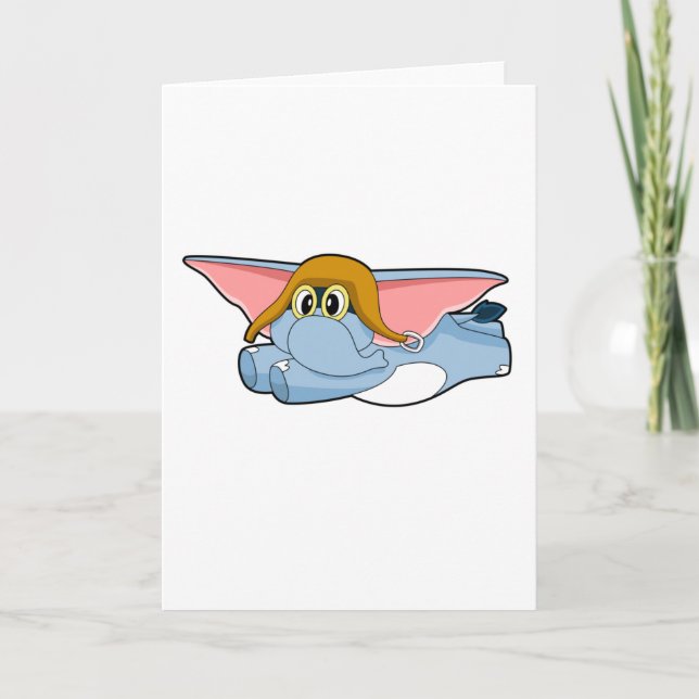 Elephant Pilot Pilot hat Card (Front)