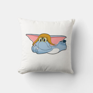 Elephant Pilot Pilot hat Cushion