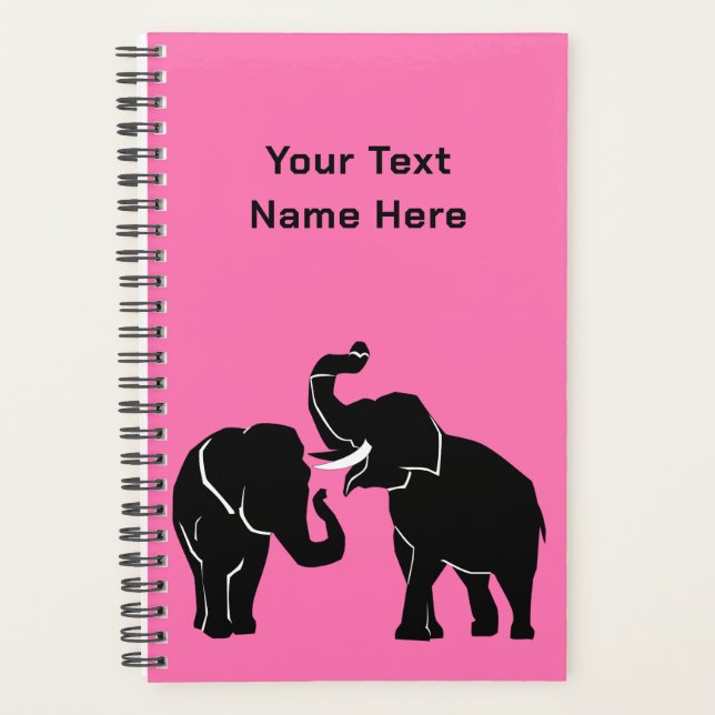 Elephant Planner with Custom Text and Colour (Front)