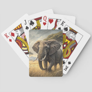 Elephant Playing Cards