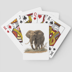 Elephant Playing Cards
