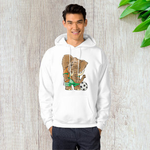 Elephant Playing Football Hoodie