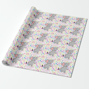 Elephant POKER DOTS Wrapping Paper
