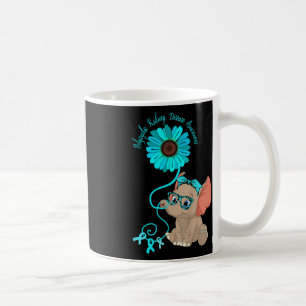 Elephant Polycystic Kidney Disease Awareness Teal Coffee Mug