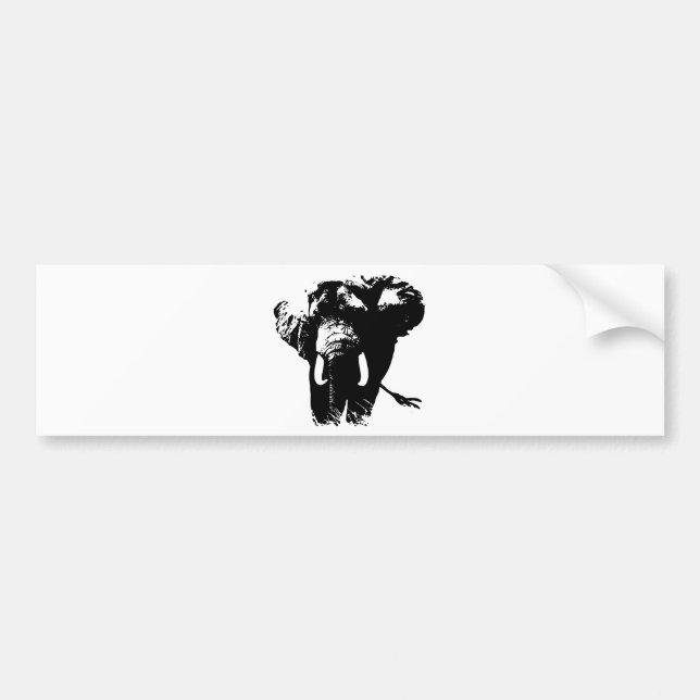 Elephant Pop Art Bumper Sticker (Front)