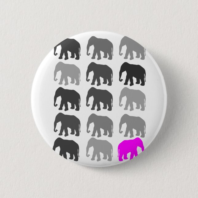 Elephant PopArt Gifts 6 Cm Round Badge (Front)