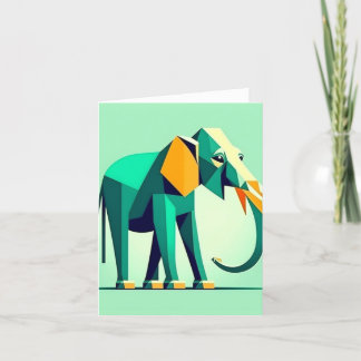 Elephant Portrait B Holiday Card