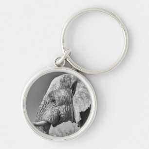 Elephant portrait key ring