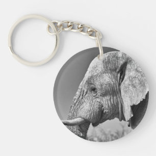 Elephant portrait key ring