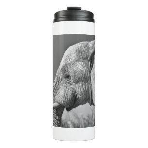 Elephant portrait thermal tumbler