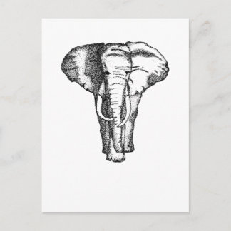 elephant postcard