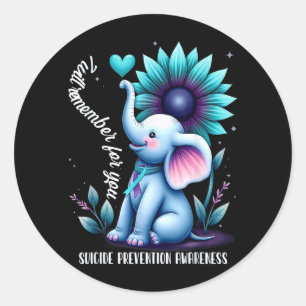 Elephant Prevention Awareness Classic Round Sticker