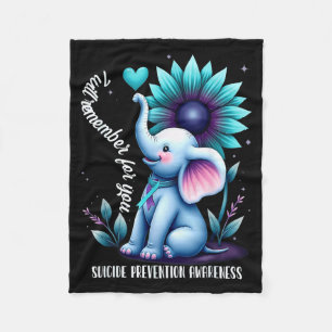 Elephant Prevention Awareness Fleece Blanket