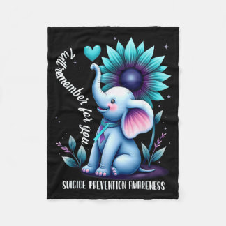 Elephant Prevention Awareness Fleece Blanket