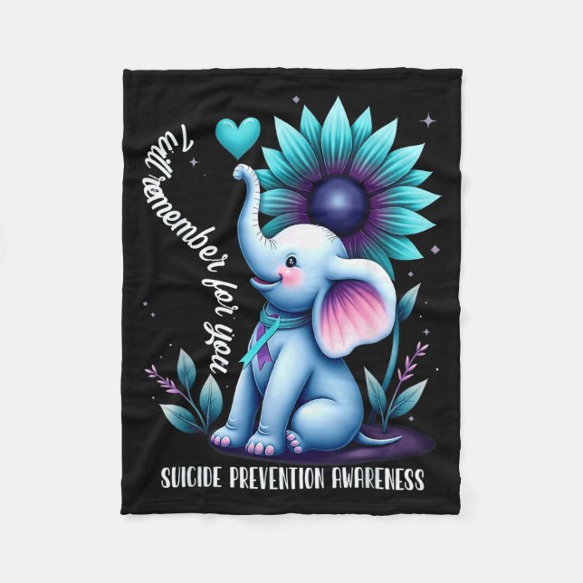 Elephant Prevention Awareness Fleece Blanket (Front)