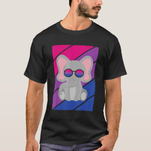 Elephant Pride Bisexual Flag LGBTQ Proud Ally Prid T-Shirt
