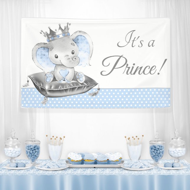 Elephant Prince Baby Shower Banners (Creator Uploaded)