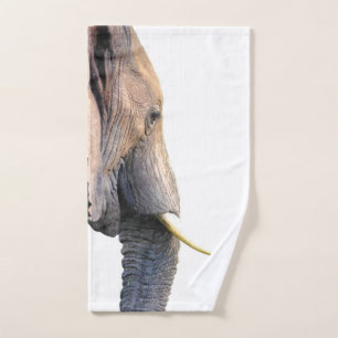 Elephant Profile Jungle Animal Bath Towel Set