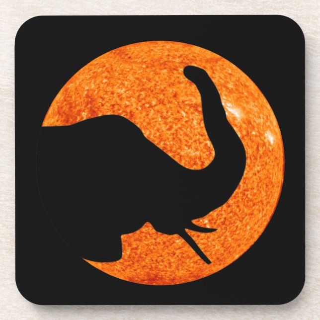 Elephant Profile Solar Eclipse Coaster (Front)