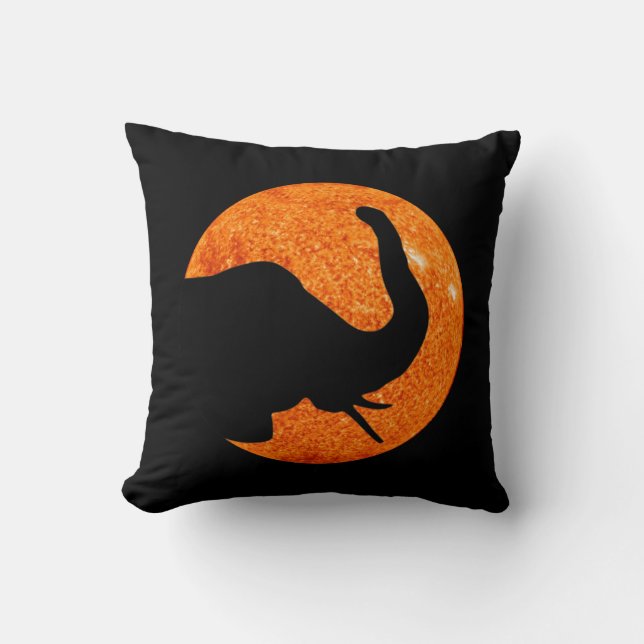 Elephant Profile Solar Eclipse Cushion (Front)